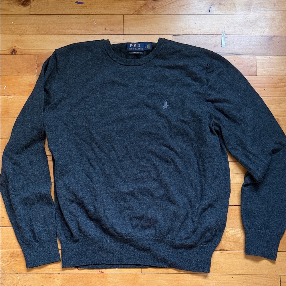 Polo by Ralph Lauren Men's Charcoal Crewneck Sweater